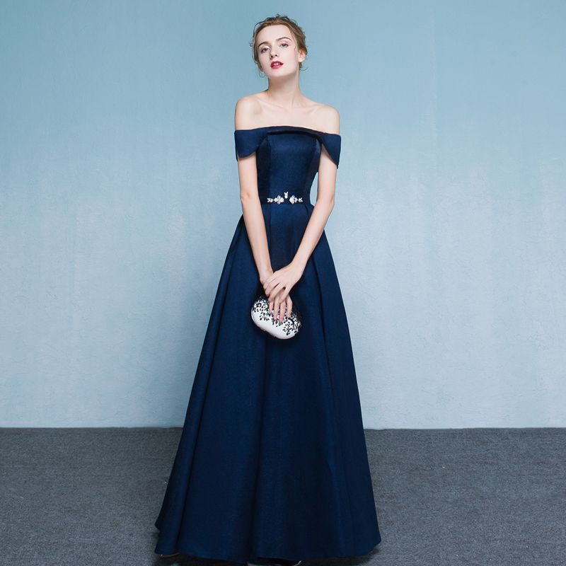 elegant dark blue dress