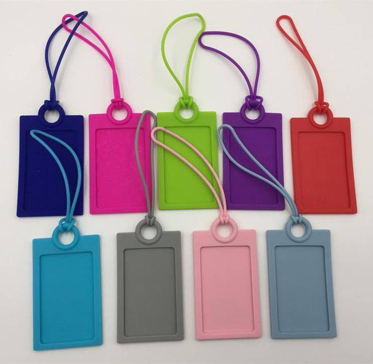 Soft Silicone Luggage Tags Card Holders Easy Installation Travel