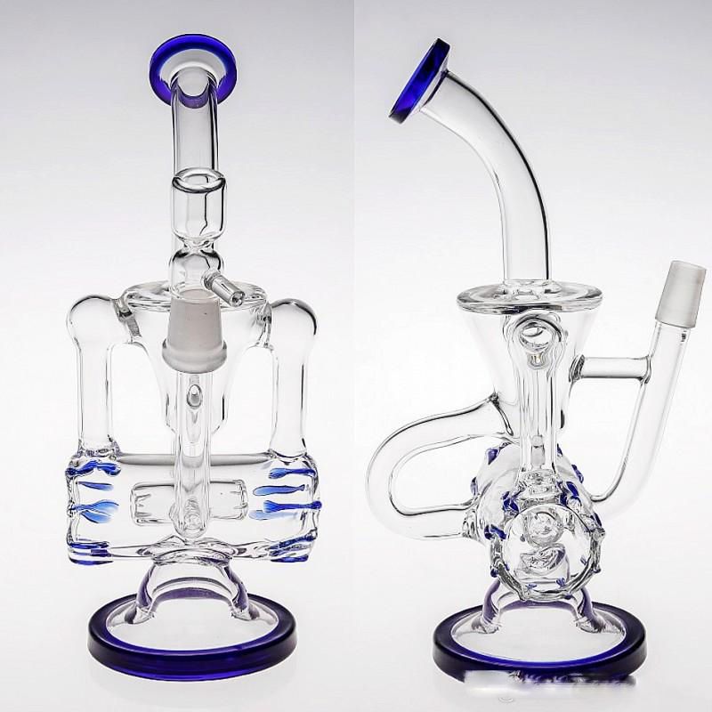 Buy Best And Latest BRAND Cheap Blue Glass Bongs With Bowl Inline Perc