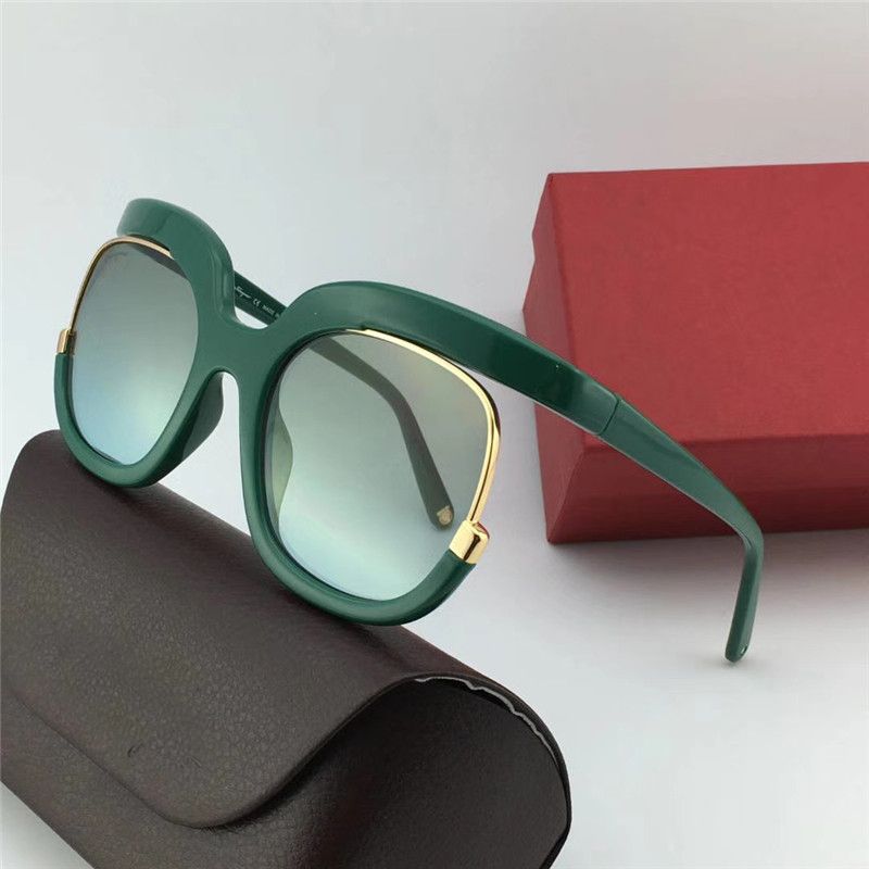 Women SF 863 SF863 S Green Sunglasses Green Gradient Lenes Fashion Brand Sunglasses New With Box