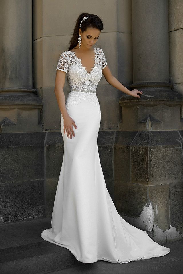 satin mermaid dress wedding