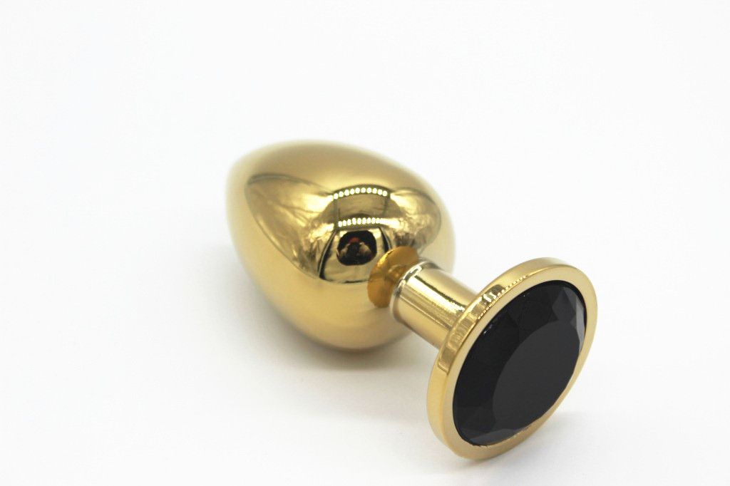 Metal Gold Plated With Colorful Jeweled Crystal Anal Butt Plug Sex Toys