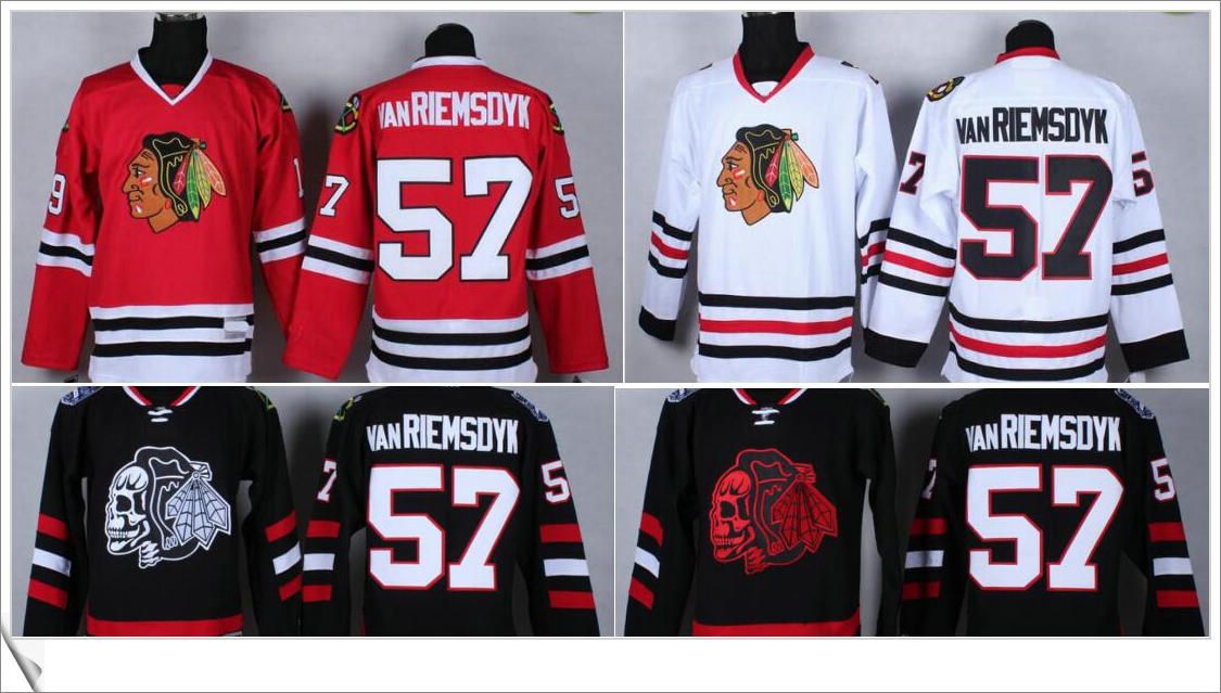 chicago blackhawks black skull jersey