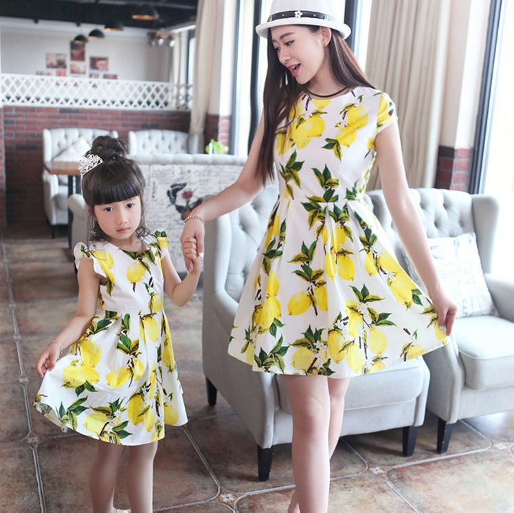 mom and daughter matching summer dresses