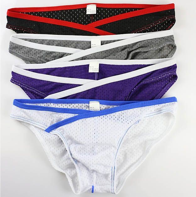 Brand Sexy Men Briefs Mesh Super Low Rise Sexy Mens Underwear High ...