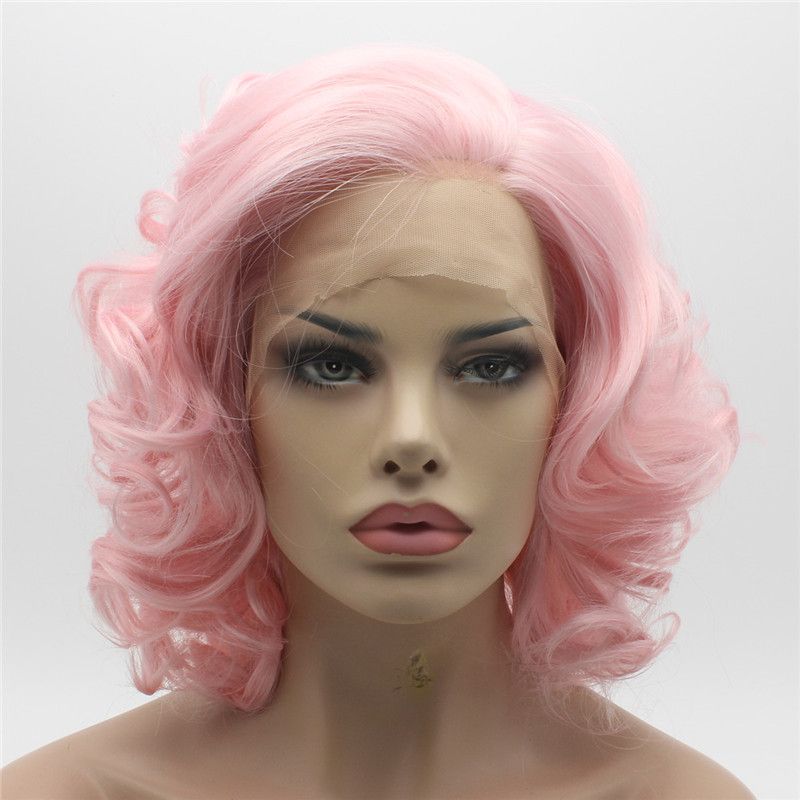 pink wig short