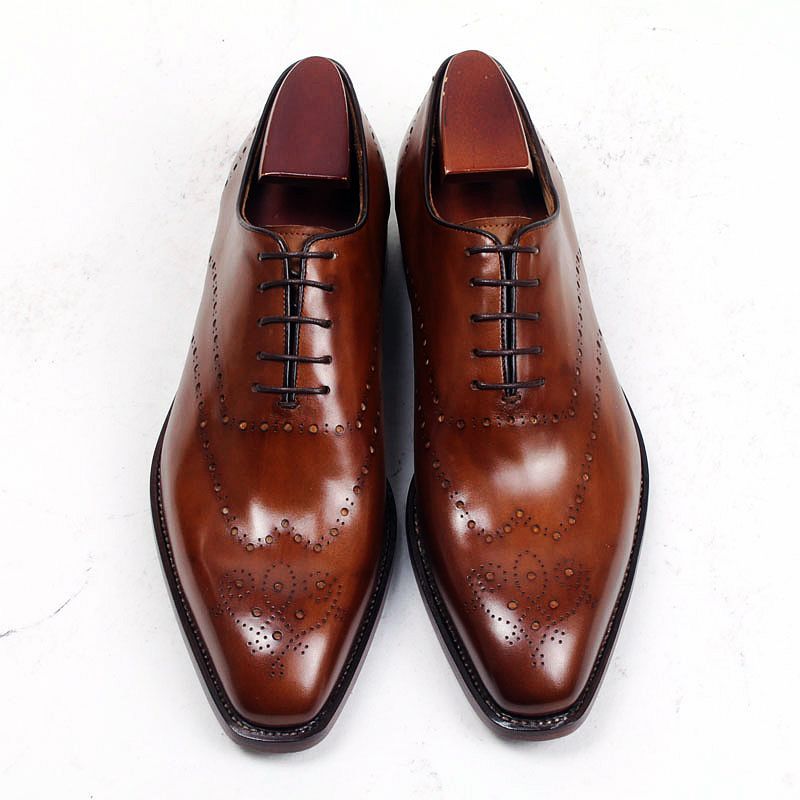Acquistare Scarpe Da Uomo Scarpe Oxford Punta Quadrata Scarpe Da Uomo Scarpe  Fatte A Mano Personalizzate Vera Pelle Di Vitello Colore Marrone HD N170  Economico | Consegna Veloce E Qualità | It.Dhgate