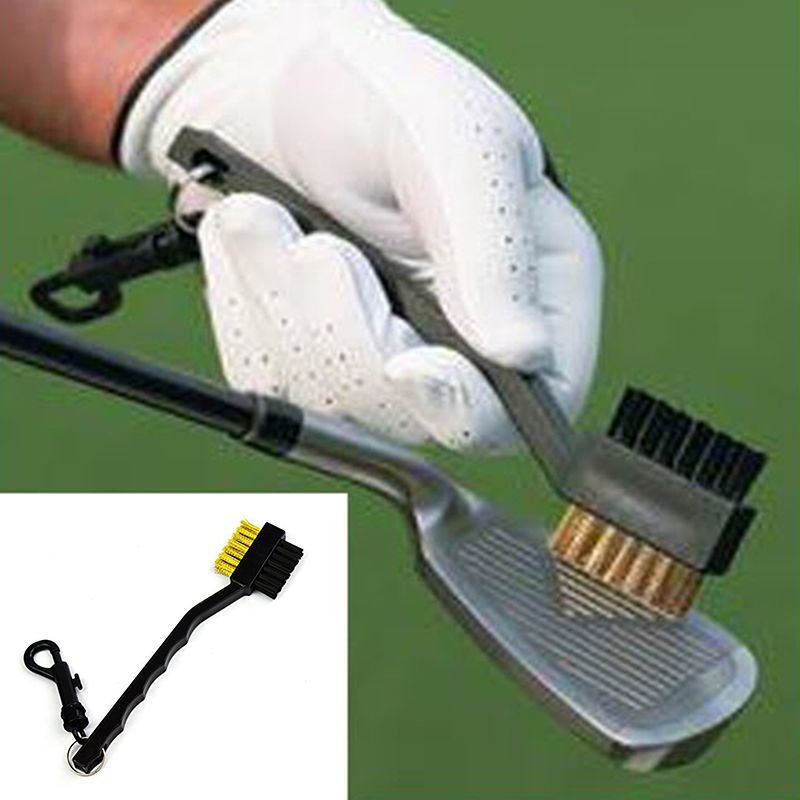 2021 Golf Club Cleaning Brush With Double Sided Brass & Nylon Bristle
