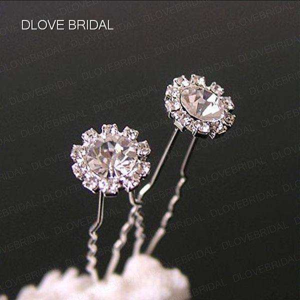 High Quality Clear U Shape Crystal Wedding Bridal Hair Pin Unqiue