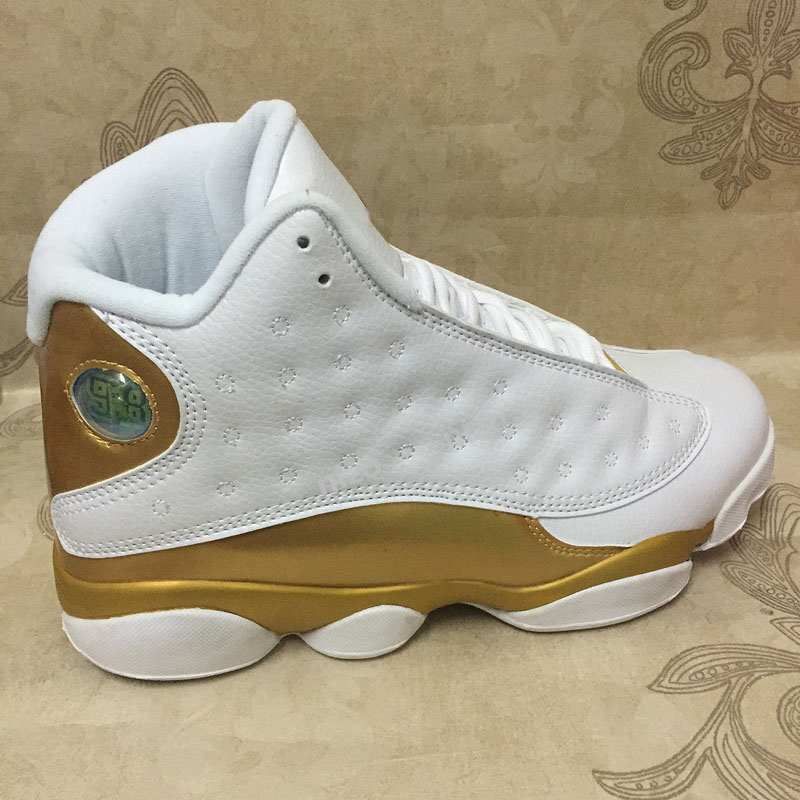 white and gold 13s