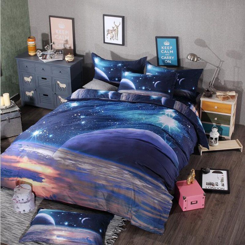 3d Print Galaxy Duvet Cover Set Single Queen Bedding Sets Universe