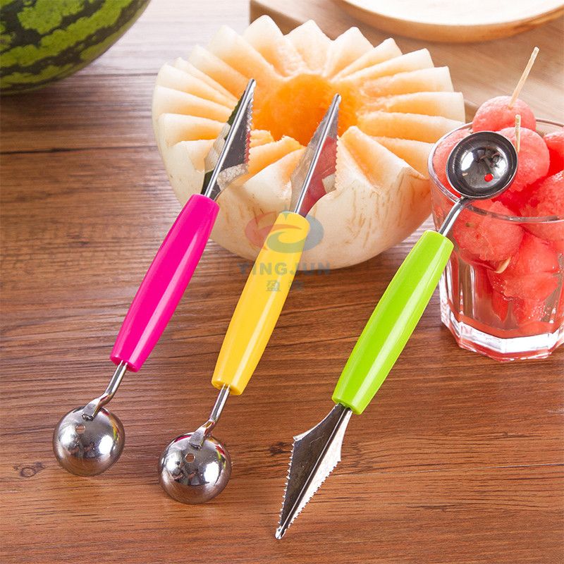 2018 Double Head Stainless Steel 2 Functions Fruit Knife Cutter Carving