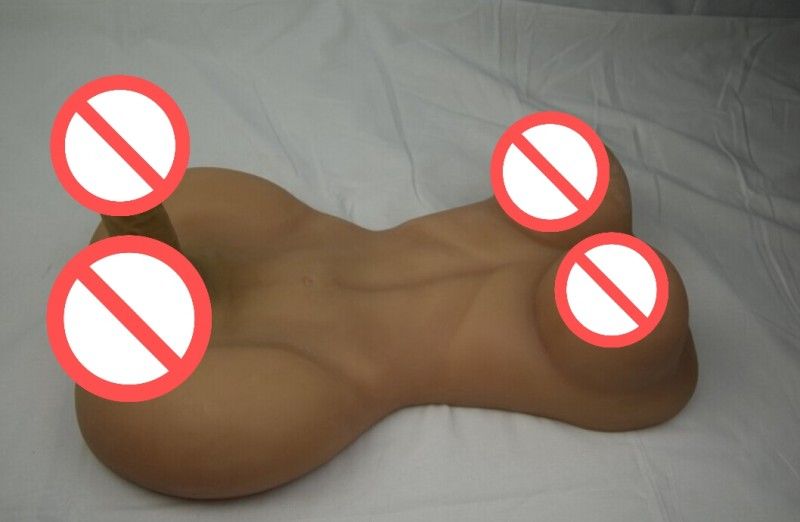 3D half body solid sex dolls for women and men with 36D cup breast, dildo penis anal sex, male female masturbation dolls