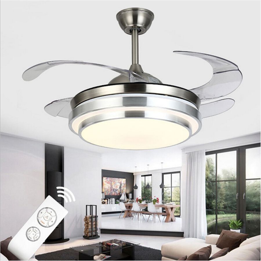 2019 Ultra Quiet Ceiling Fans 110 240v Invisible Blades Ceiling Fans 42 Inch Modern Fan Lamp Living Room European Ceiling Light From Ok360 463 12