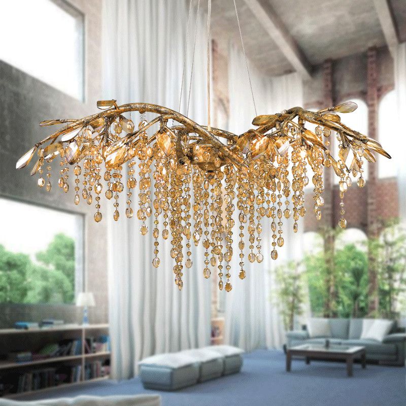 Modern Minimalist Crystal Chandeliers Lustres Cristal Pendant Lamps G9