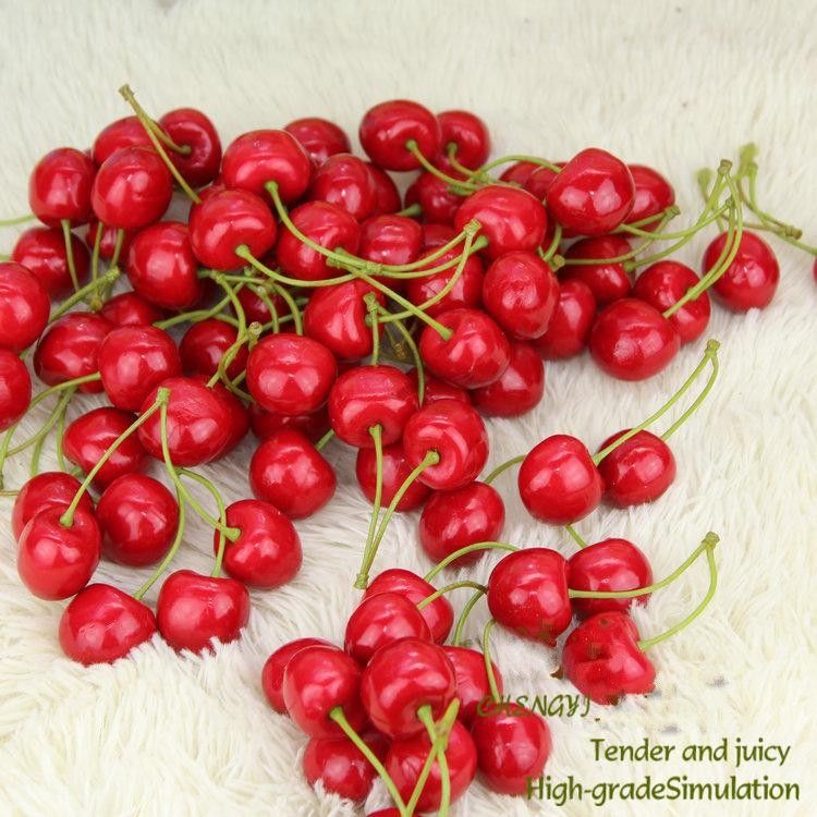 2017 New Arrival Artificial Fruits Simulation Cherry Cherries Fake