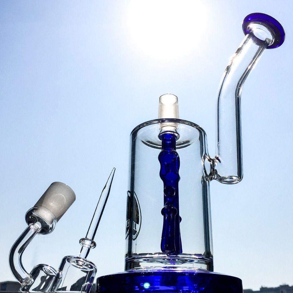 Anchor Perc Water Pipe Unique Glass Bongs Blue Bongs Small Dab Rig Bottle Oil Rig Water Bongs
