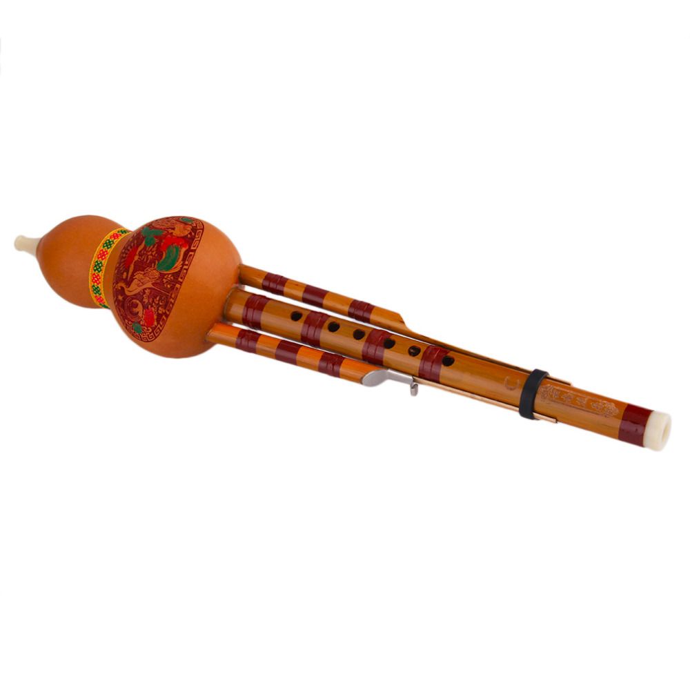 Wholesale Chinese Yunnan Hulusi Gourd Flute Ethnic Musical Instrument