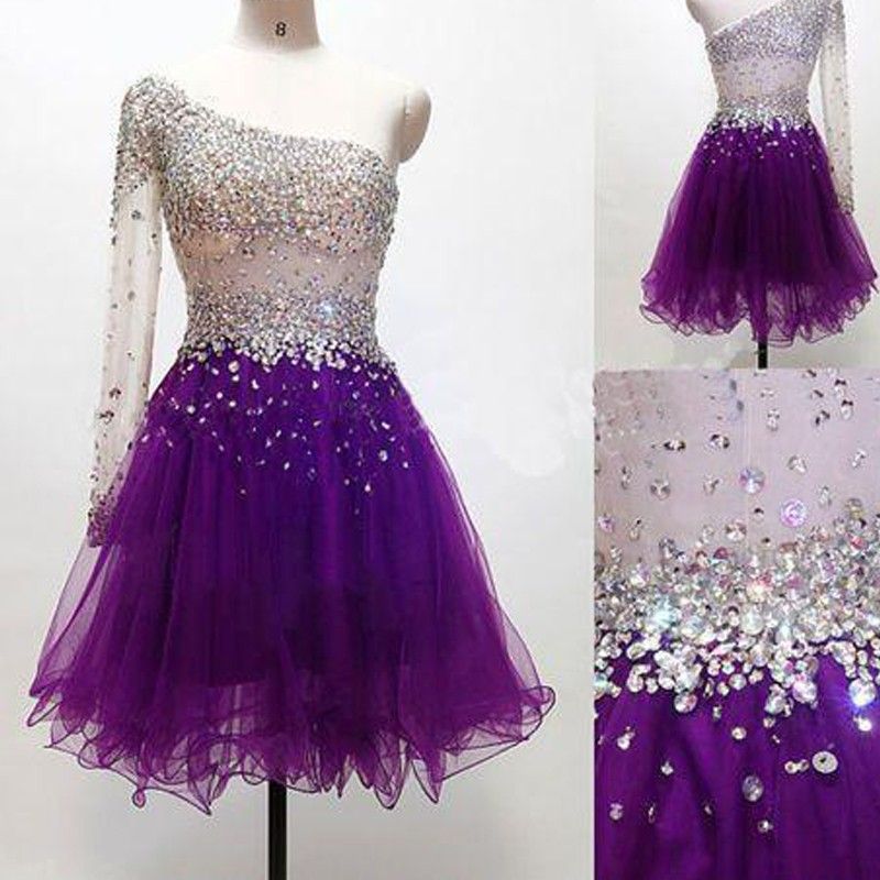 one shoulder short formal dresses