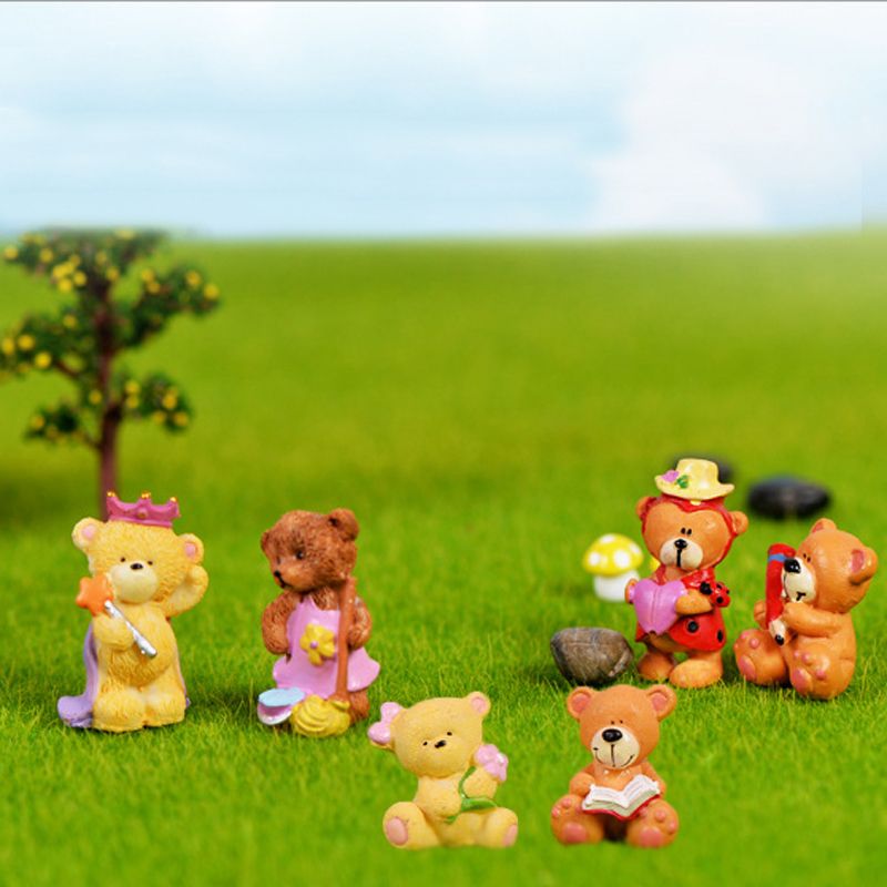 2018 Teddy Bear Miniature Fairy Garden Terrarium Cartoon Figurines 2018 Teddy Bear Miniature Fairy Garden Terrarium Cartoon Figurines Gnome Dollhouse Decor Resin Craft From Cakeworld 5 23 Dhgate Com