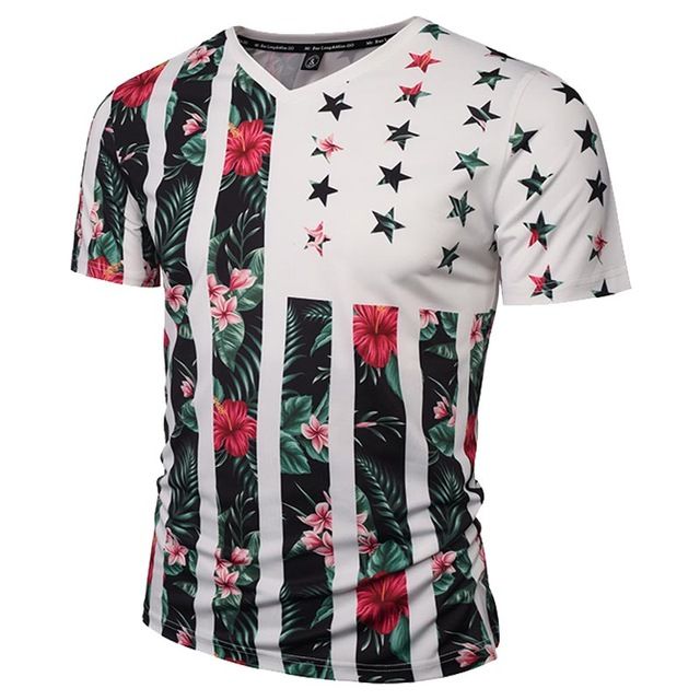 3D T Shirts USA Flag Flowers T Shirt Men/Women Fashion Brand Tshirt ...