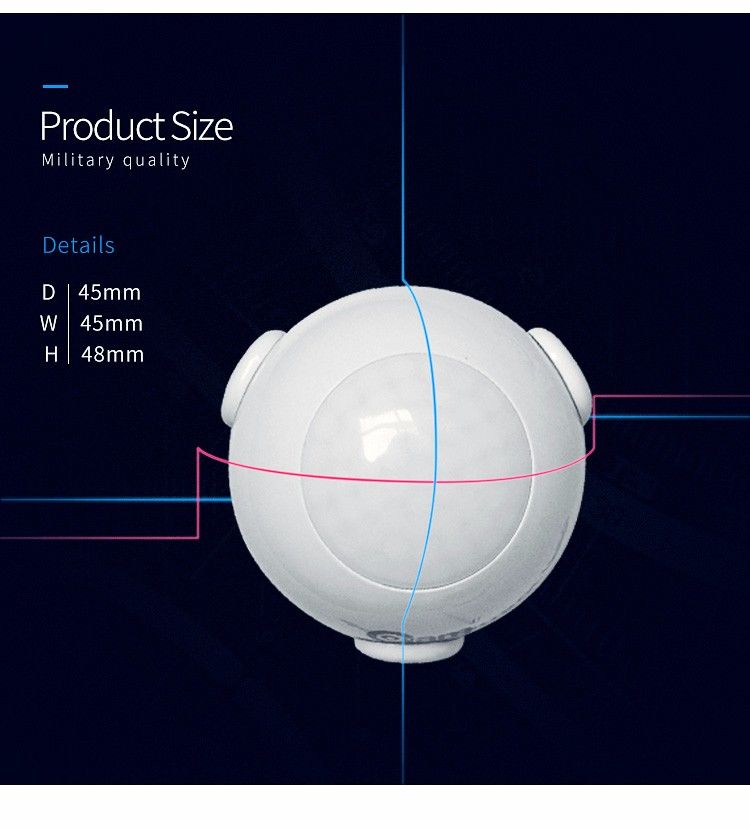 NAS-PD01Z Z-WAVE PLUS PIR SENSOR DE MOVIMIENTO Detector inteligente Alarma de automatización doméstica 
