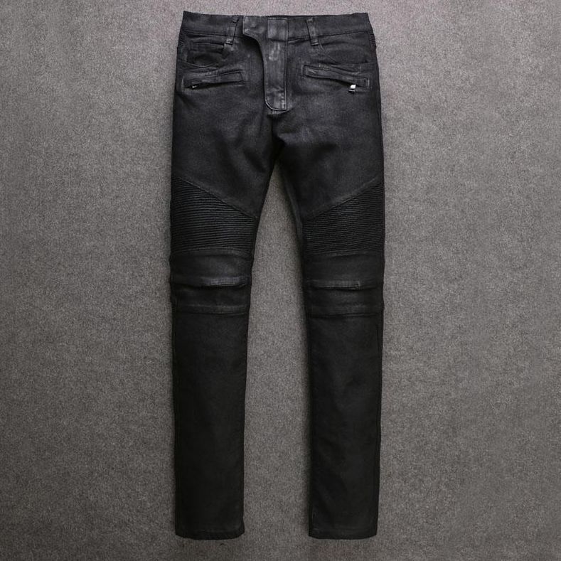 mens waxed skinny jeans