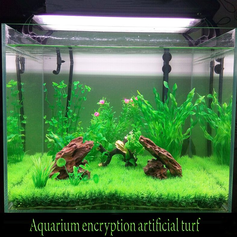 Artificial Lawn Turf Grass Plants For Aquarium Decorations Micro Artificial Lawn Turf Grass Plants For Aquarium Decorations Micro Small World Landscaping Decoration Diy Accessories Craft Fish Tank With 2 96 Piece