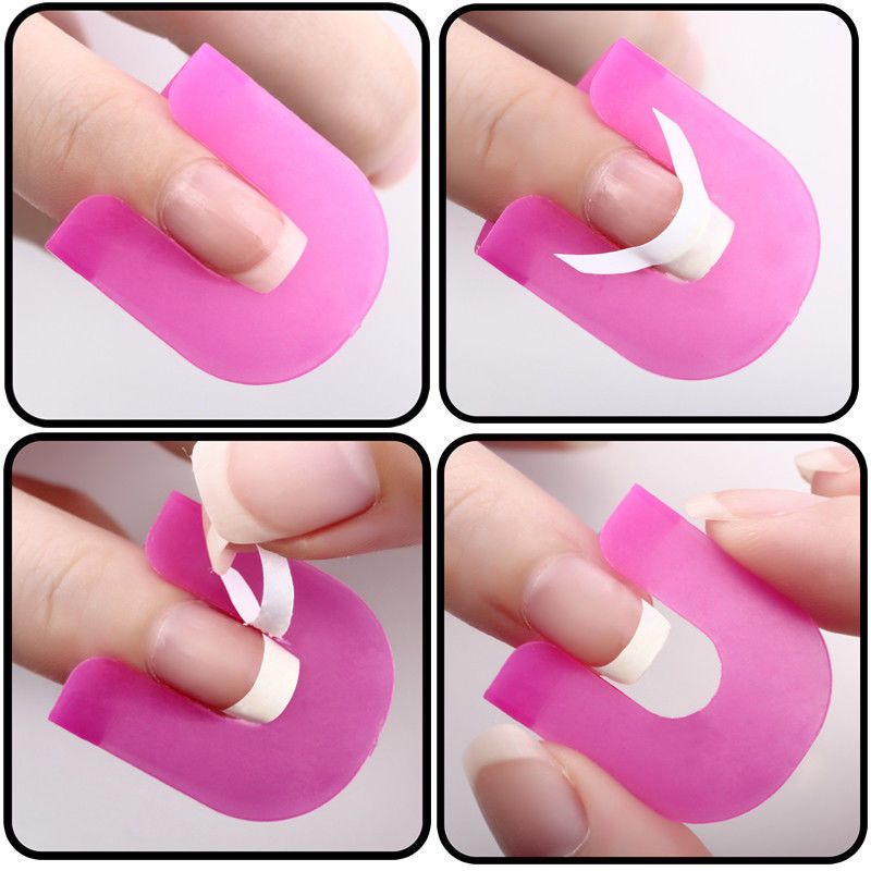 Nail Gel Model Clips Nail Polish Edge Anti-Flooding Plastic Template Clip Manicure Tools Set
