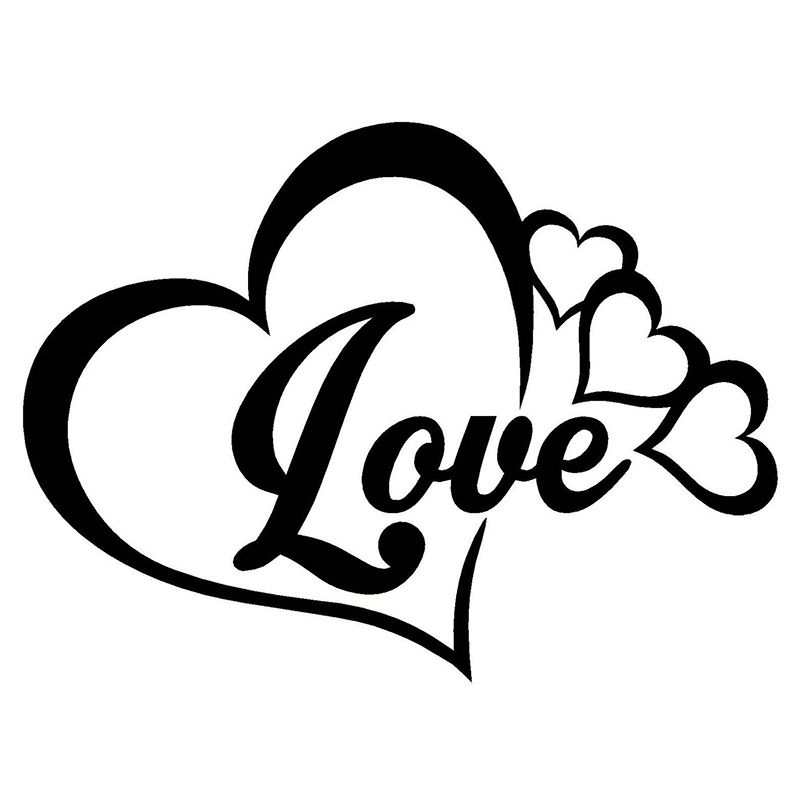 LOVE HEART SYMBOL VINYL DECAL CAR WINDOW BUMPER STICKER FAMILY FOREVER Car Sticker Vinyl Sticker
