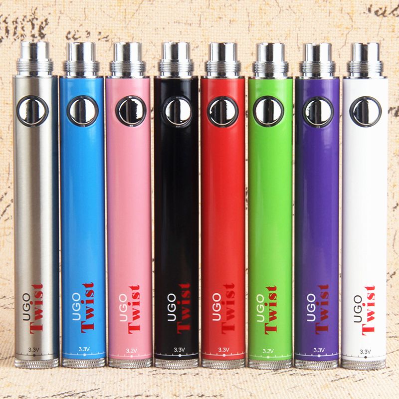 Evod Twist EGo Ecig Vape Batteries Mirco USB EVOD Passthrough Variable