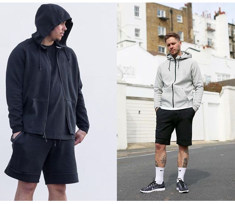 nike fleece shorts with zipper pockets