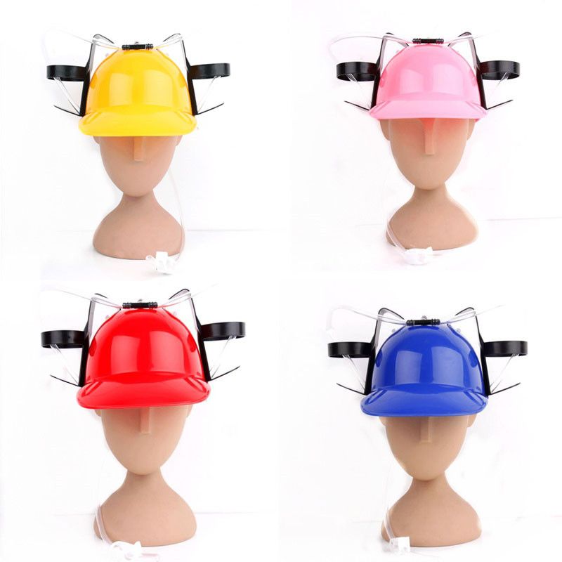 2019 2017 New Creative Straw Drinking Helmet Outdoor Camping Travel BBQ