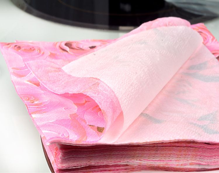 2019 vintage decoupage paper napkin tissue pink rose flower color paper towel flower