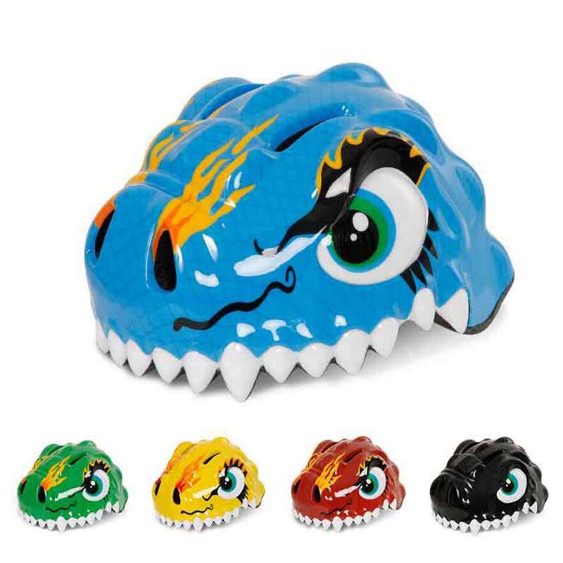 dinosaur with helmet head
