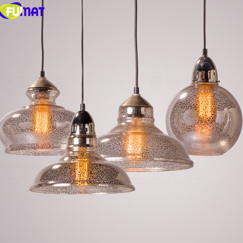 Fumat American Retro Glass Pendant Light Dinning Room Lamps Fumat American Retro Glass Pendant Light Dinning Room Lamps Simple Bedroom Balcony Corridor Vintage Hanging Lamp Tea Color Brown