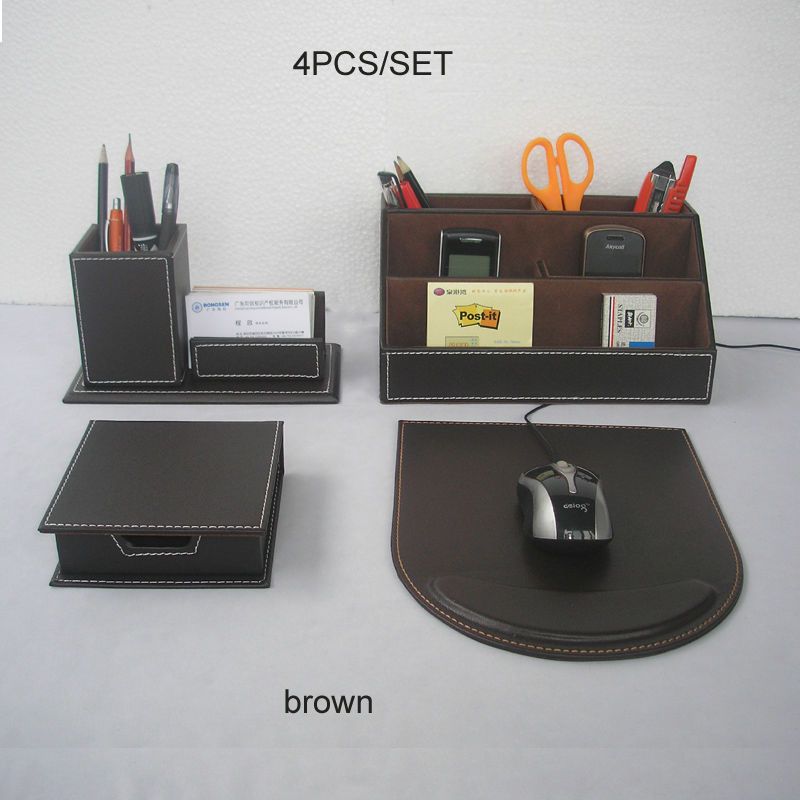 2018 Whole Wooden Pu Leather Office Desk Stationery Organizer 2018 Whole Wooden Pu Leather Office Desk Stationery Organizer Pen Holder Pencil Case Note Name Card Stand Desktop Accessories K218 From Bright689