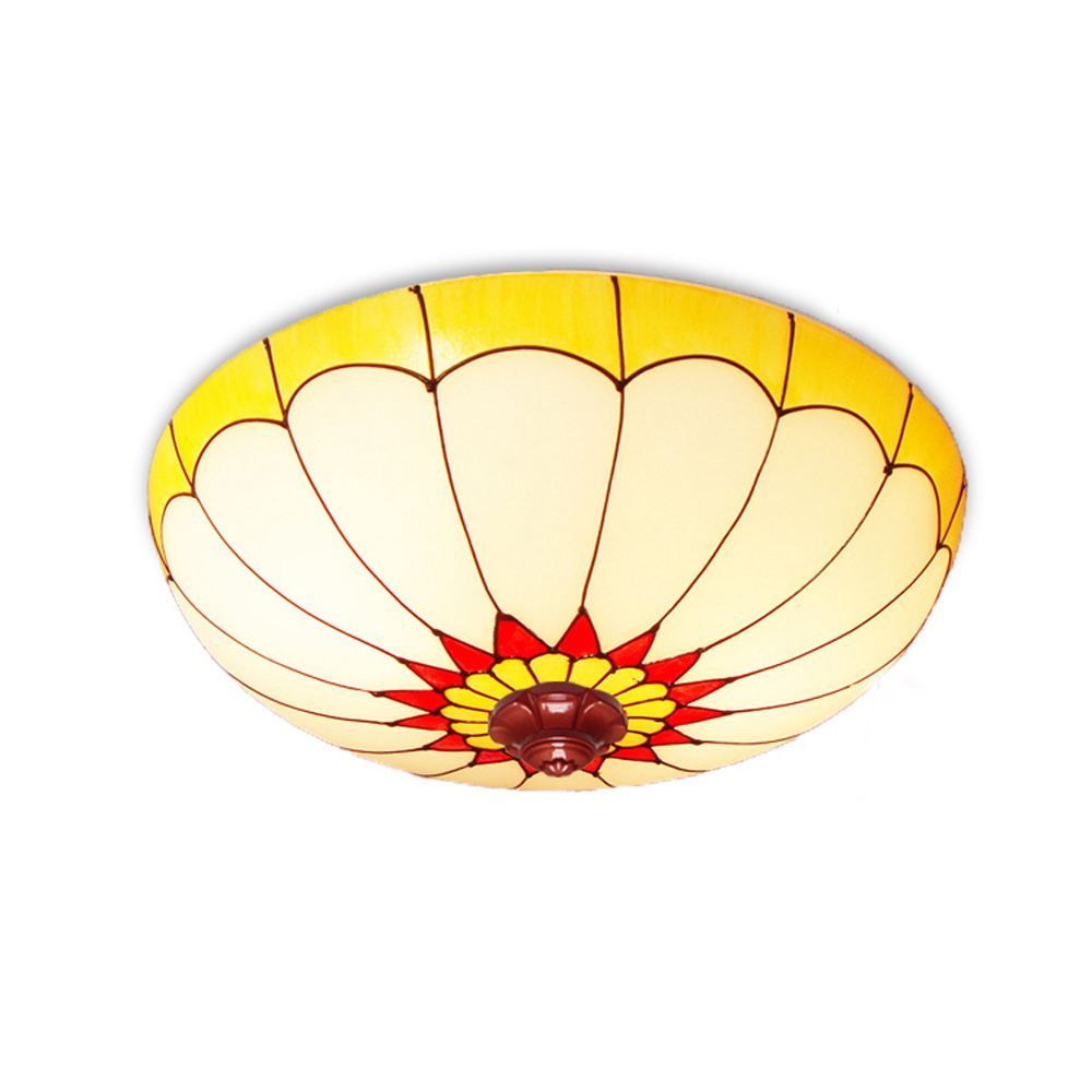 Round Yellow Painted Glass Ceiling Light Fashion Bedroom Study Room Round Yellow Painted Glass Ceiling Light Fashion Bedroom Study Room Lamp Kids Baby Lights Girl S