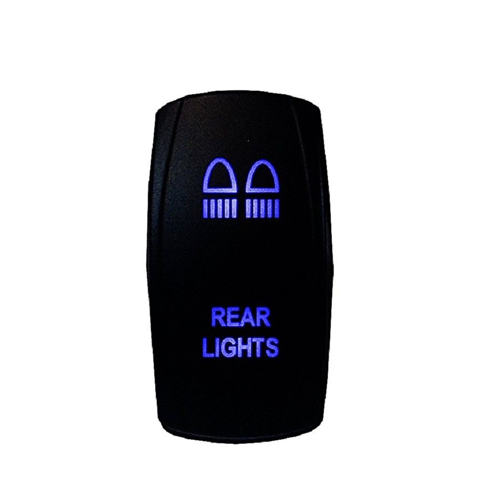 Laser Push Button Rocker Toggle Switch Green LED Bar Light For Car ATV Boat