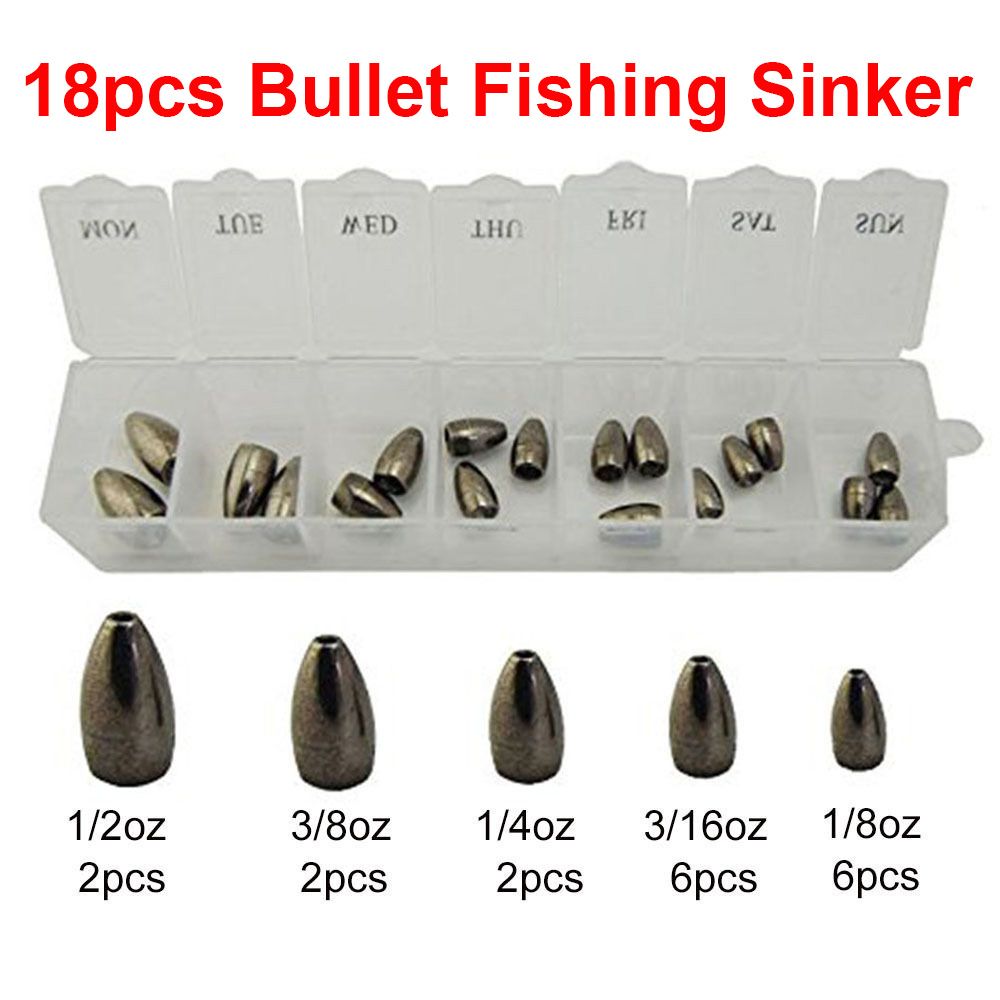 Acheter 100 De Tungstène Bullet Pêche Sinker Texas Rig Poids Tangentes