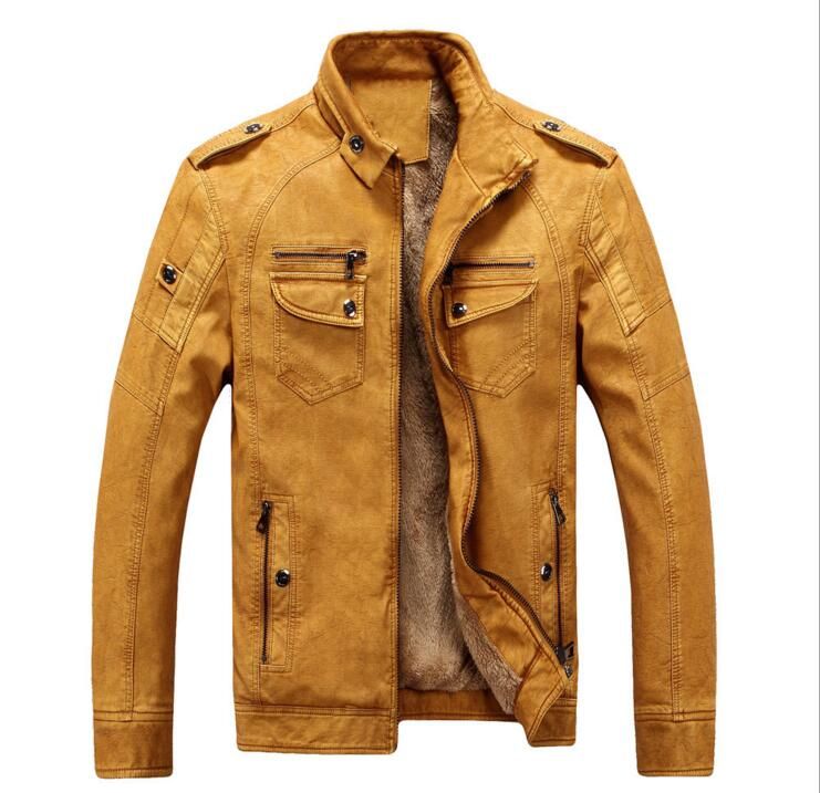 Size M 3xl Cotton Hooded Detachable Men S Fashion Motorcycle Black Pu Faux Leather Jacket Casual Biker Coat Slim
