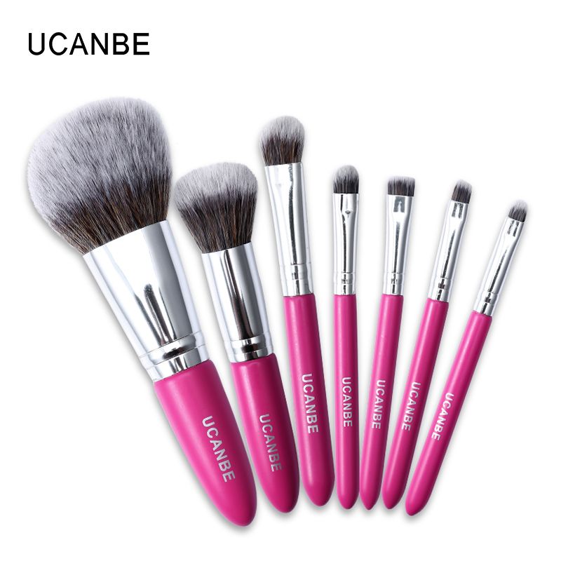 Ucanbe Brand Rose Red Wooden Makeup Brushes Tool Powder Eye Shadow Ucanbe Brand Rose Red Wooden Makeup Brushes Tool Powder Eye Shadow Eyebrow Blush Foundation Contour Make Up Brush Set Kit Eyeshadow For Brown Eyes Free