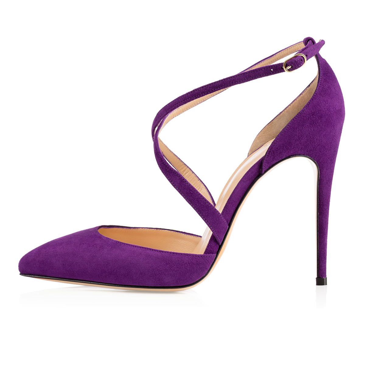 purple and green heels