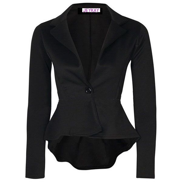 2017 Brand Blazer Women Slim Black Office Suit Jacket Ladies Single