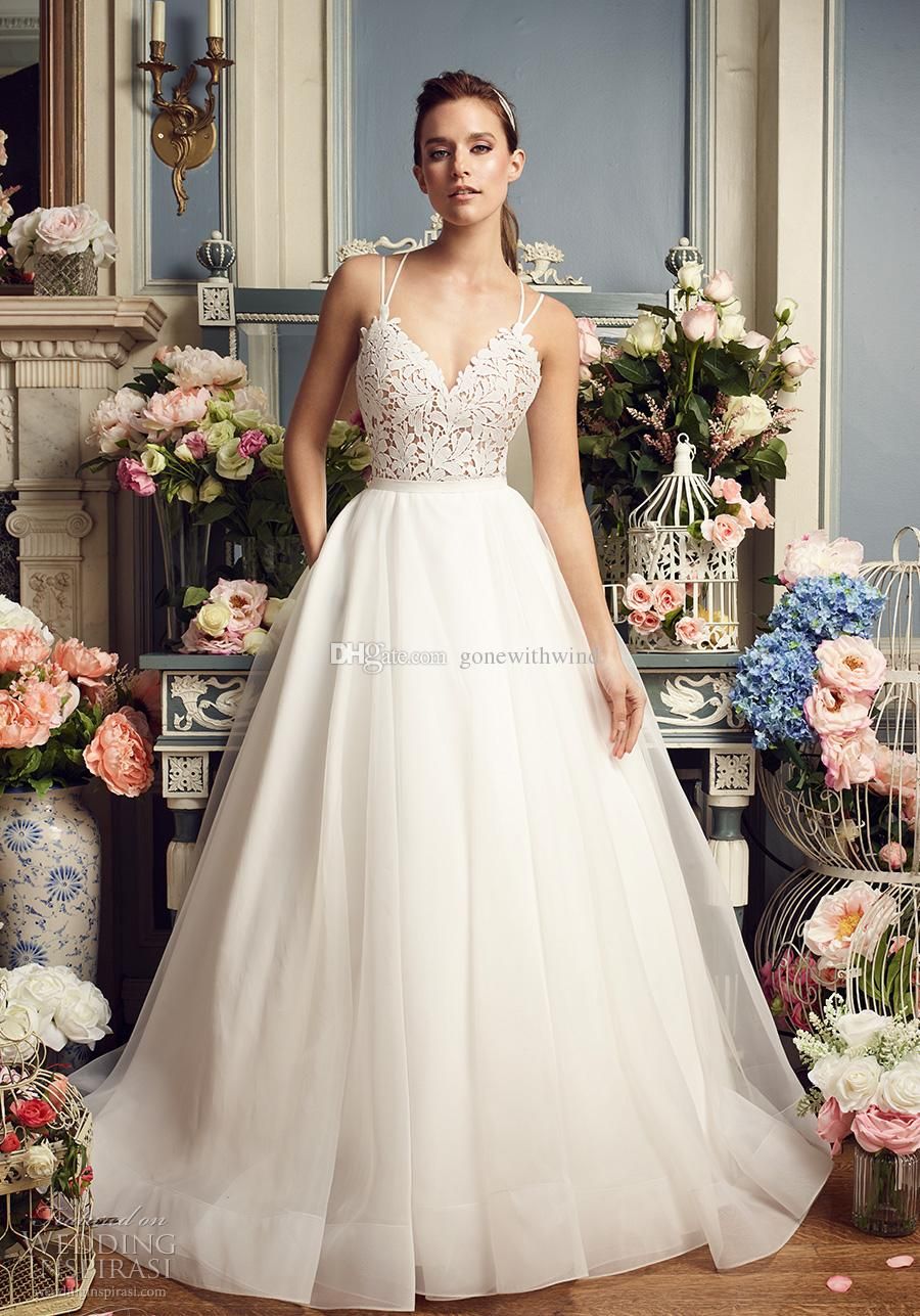 Discount Romantic A Line Wedding Dresses  2019 Mikaella 