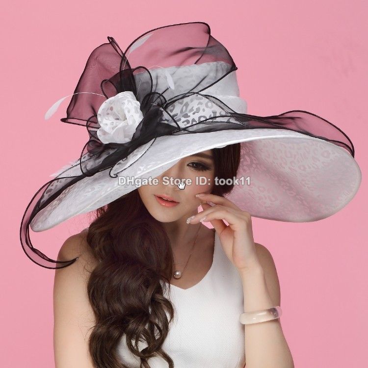 White Kentucky Derby Hats For Tea Party 