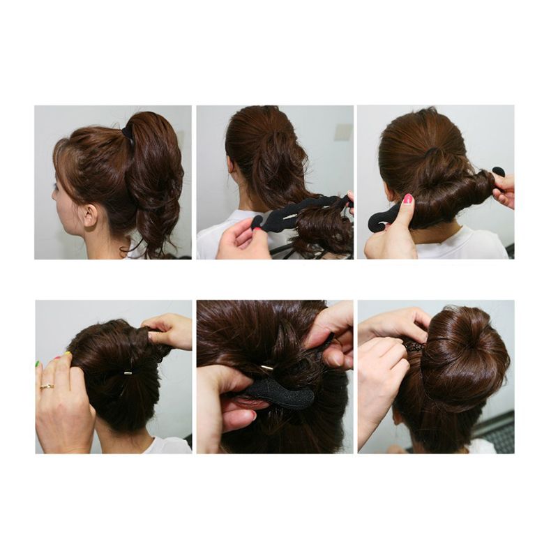Women Magic Foam Sponge Hair Disk Hair Device Donut Quick Messy