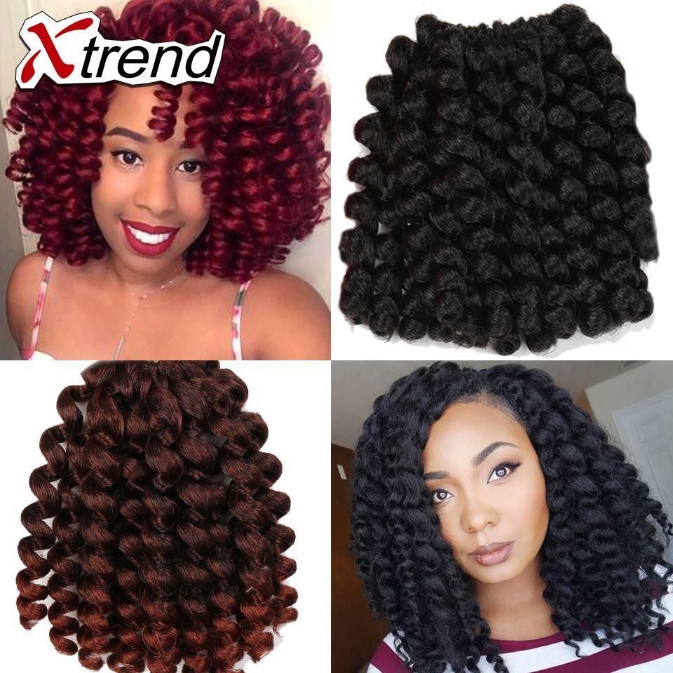Hot Sale 2x Value Ombre Jumpy Wand Curl Crochet Braids 8inch