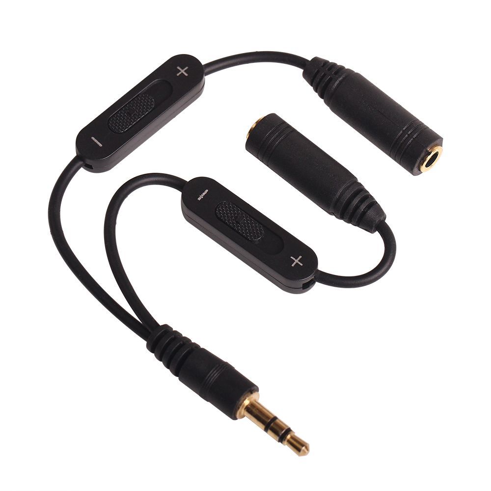 2020 Volume Control 3.5mm Plug Jack Headphone Audio Stereo Y Splitter