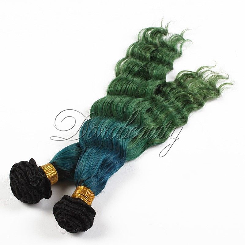 3 Tone Ombre Mermaid Color Hair Bundles Virgin Brazilian Human